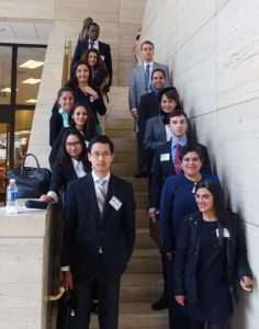 Business students at University of St. Thomas in Houston at a business networking event